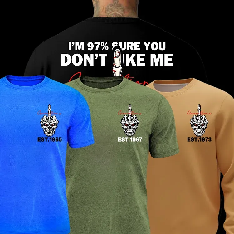 I'm 100% Sure I Don't Care T-shirt, Generation X 2 Side T-shirt, Custom Year Of Birth Sweatshirt, Unisex Hoodie