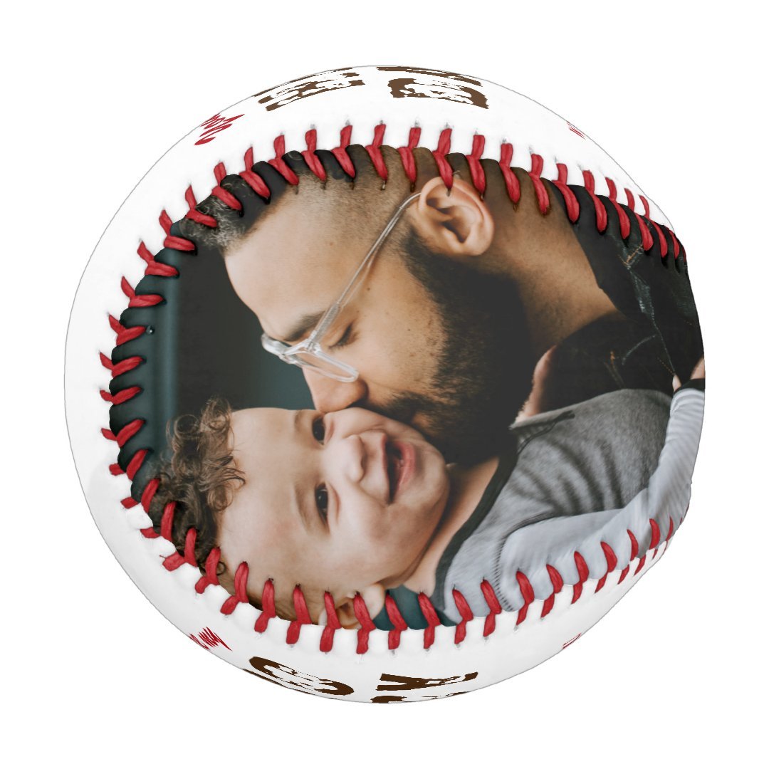 Hero Daddy Father`s Day 2 Photo Collage Baseball