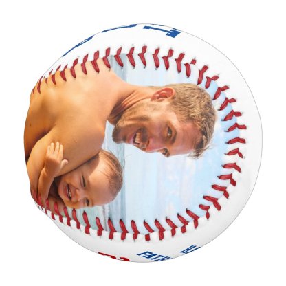 Best Dad Ever Personalized Red Blue White US Flag Baseball