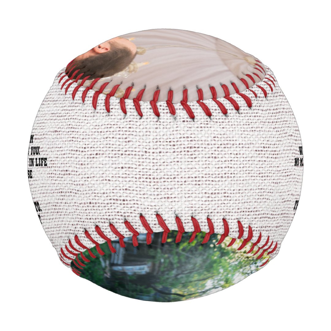 Rustic To My Dad Custom 2 Photo Collage Baseball