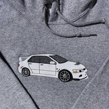 Custom Embroidered Car Hoodie, Car Photo Embroidered, Custom Car Hoodie
