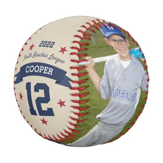 Personalized Player Photo & Number Baseball And Softball