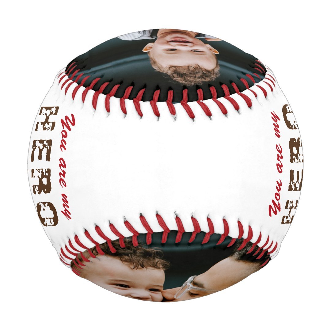Hero Daddy Father`s Day 2 Photo Collage Baseball