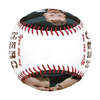 Hero Daddy Father`s Day 2 Photo Collage Baseball