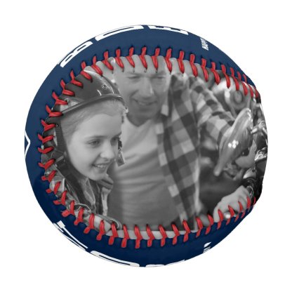 Father's Day Best Dad Ever Photos Personalized Baseball