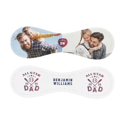 All Star Dad Photo Monogram Baseball