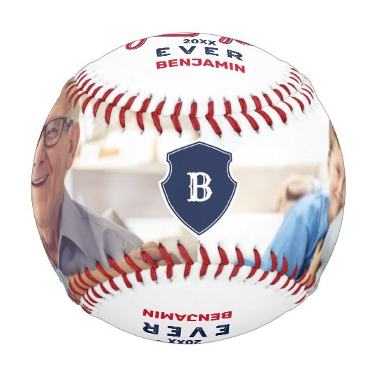 Best Grandpa Ever | Birthday Photos & Monogram Baseball And Softball