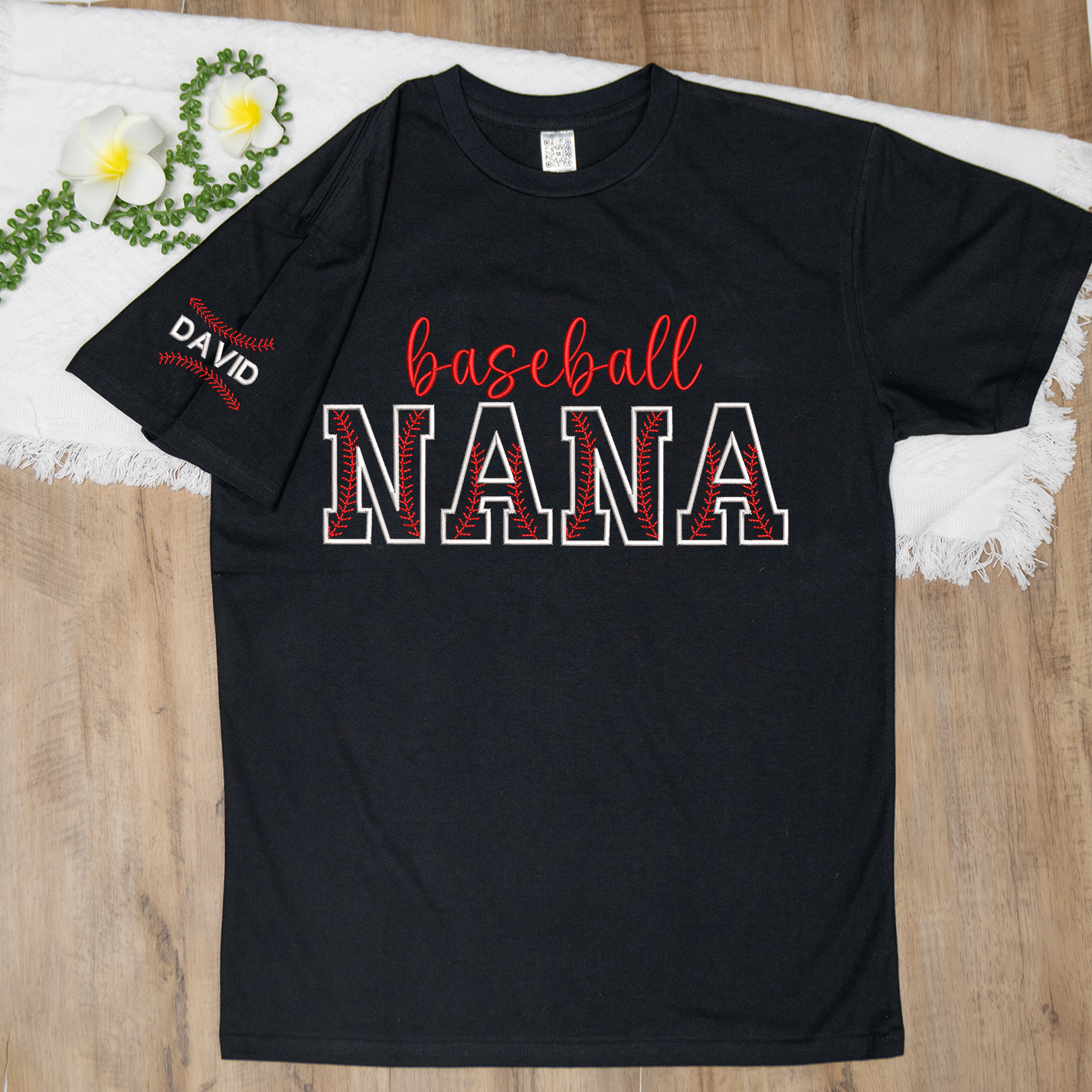 Custom Embroidered Nana Baseball T-Shirt