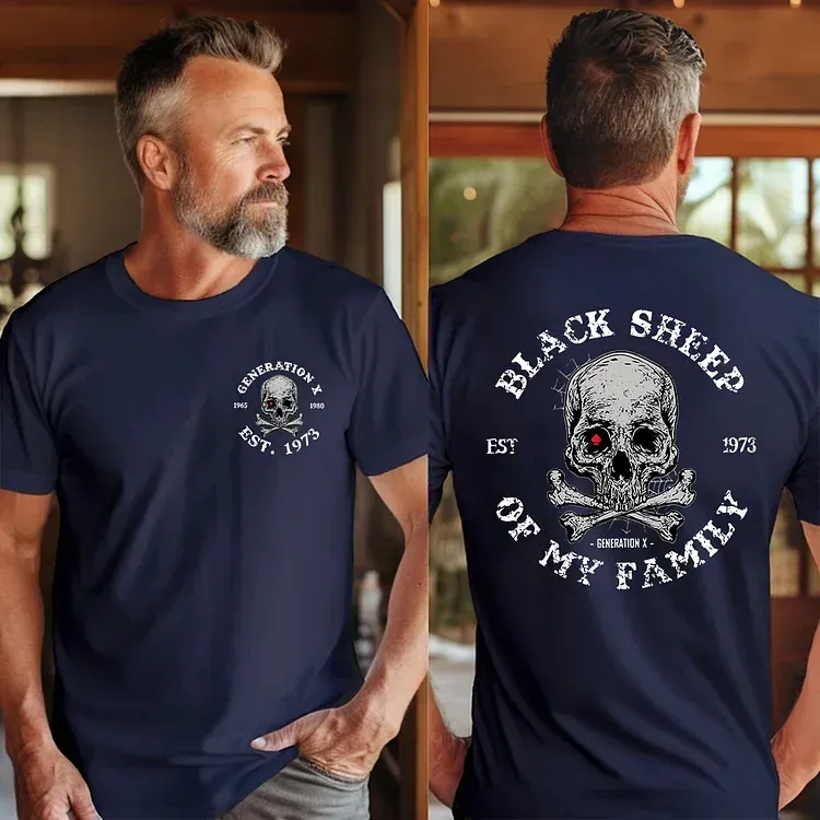 Generation X 2 Side T-shirt, Black Sheep Of My Family Shirt, Unisex Hoodie, Custom Year Of Birth Sweatshirt