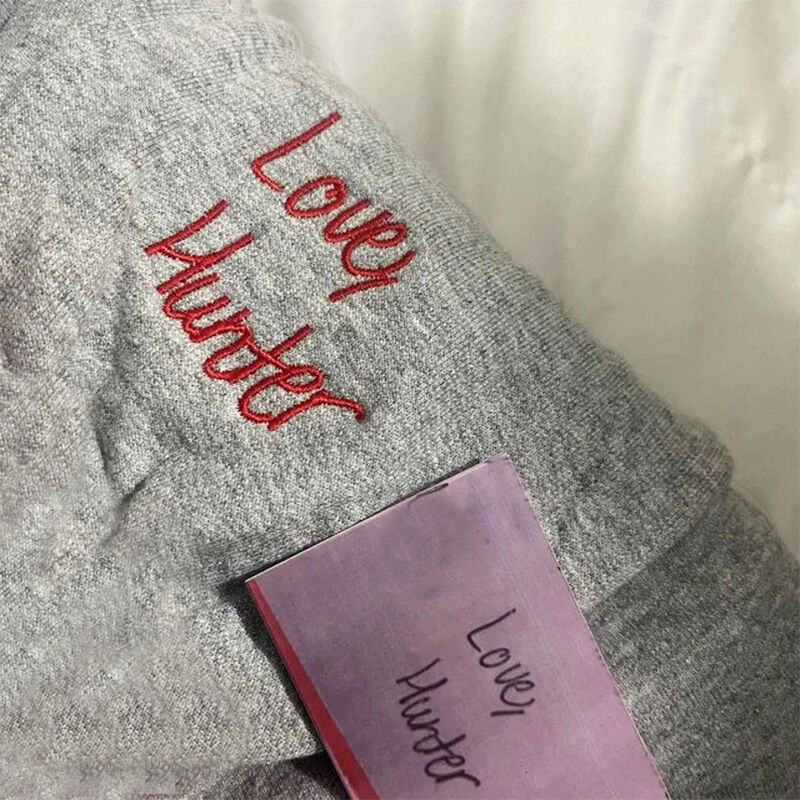 Personalized Hoodie Custom Embroidered Hand Writing Letter On The Chest Meaningful Gift for Loved One