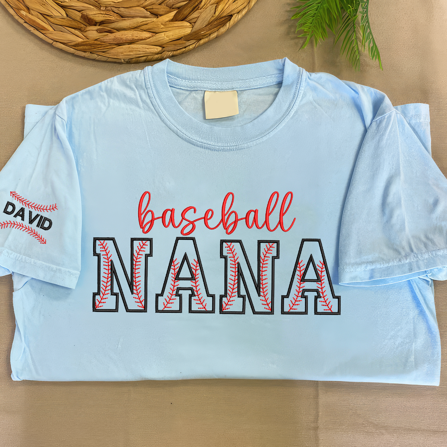 Custom Embroidered Nana Baseball T-Shirt
