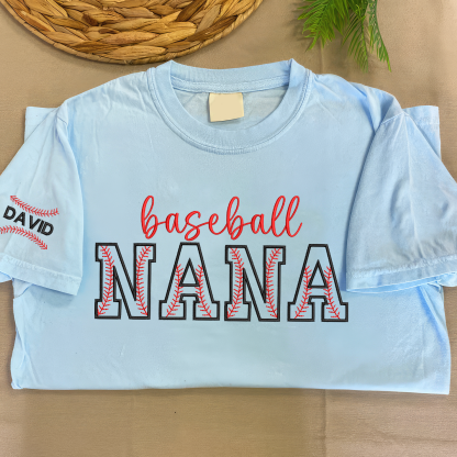 Custom Embroidered Nana Baseball T-Shirt