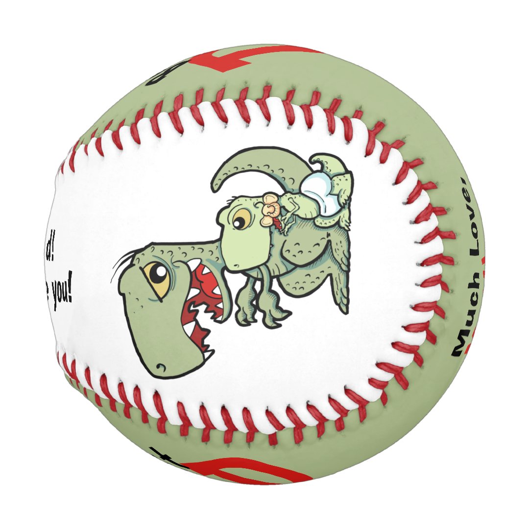 Best Dad Ever Red Black Baby Boy Dinosaur Baseball
