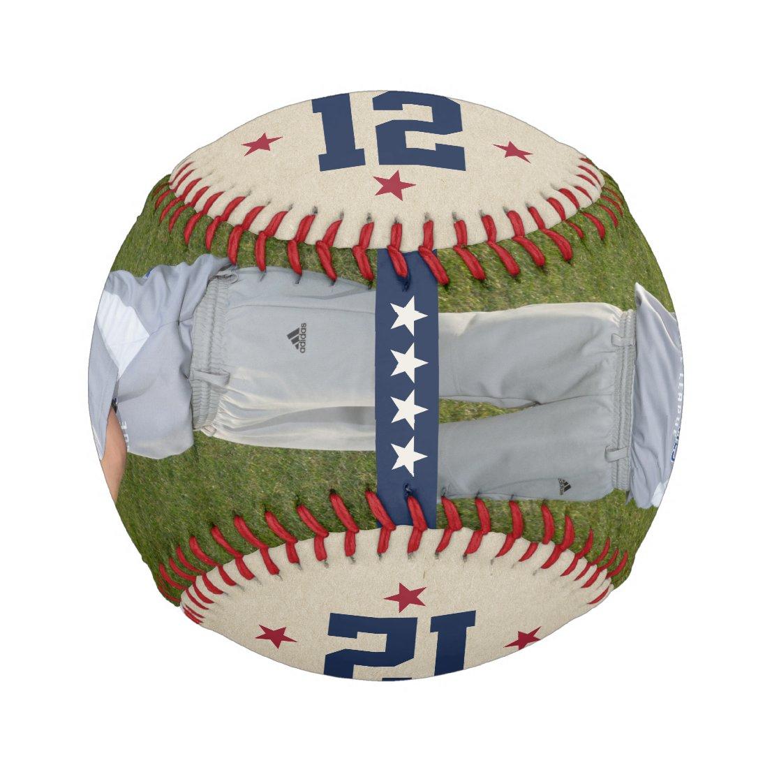 Personalized Player Photo & Number Baseball And Softball