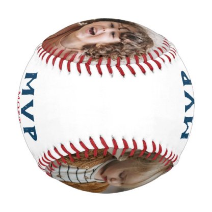 MVP Most Valuable Papa Two Photo Custom Baseball