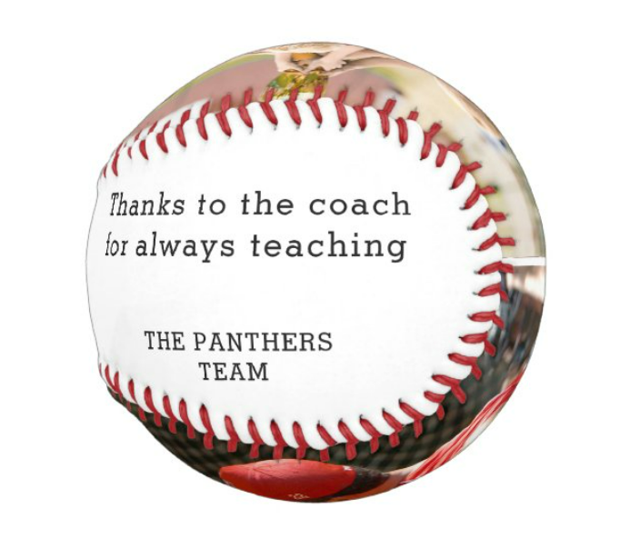 COACH Thank You 2 Photo Personalized Custom Baseball And Softball