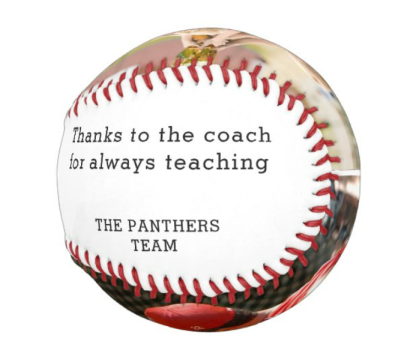 COACH Thank You 2 Photo Personalized Custom Baseball And Softball