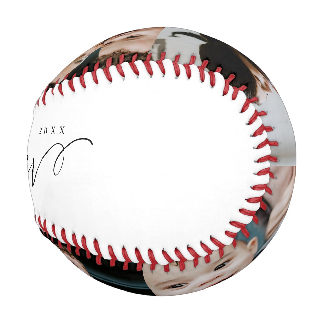 Best Father Ever Script Fathers Day Photo Collage Baseball And Softball