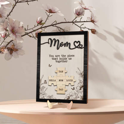 Personalized Mom Puzzle Sign,Piece That Holds Us Together Mother's Day Gift