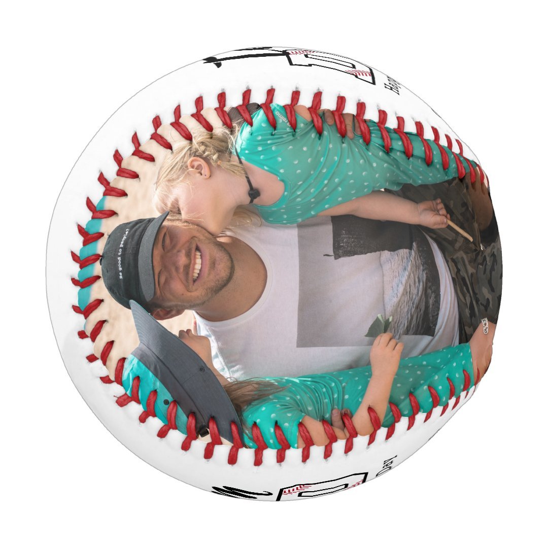 Team Dad Father's Day Custom Photo Baseball And Softball