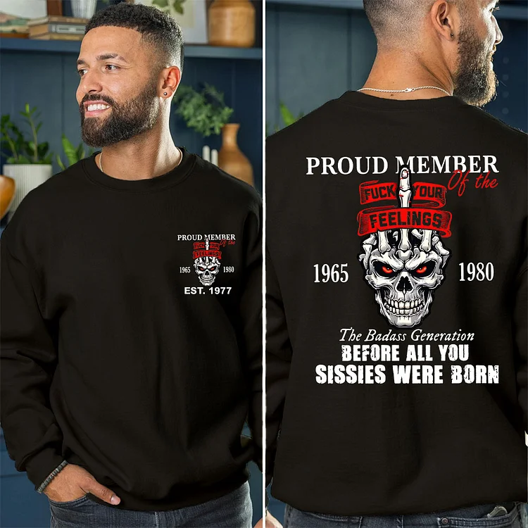 Fuck Your Feelings T-shirt, Generation X 2 Side T-shirt, Custom Year Of Birth Sweatshirt, Unisex Hoodie