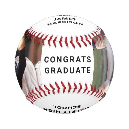 Graduation Congrats Personalized Photo Baseball And Softball