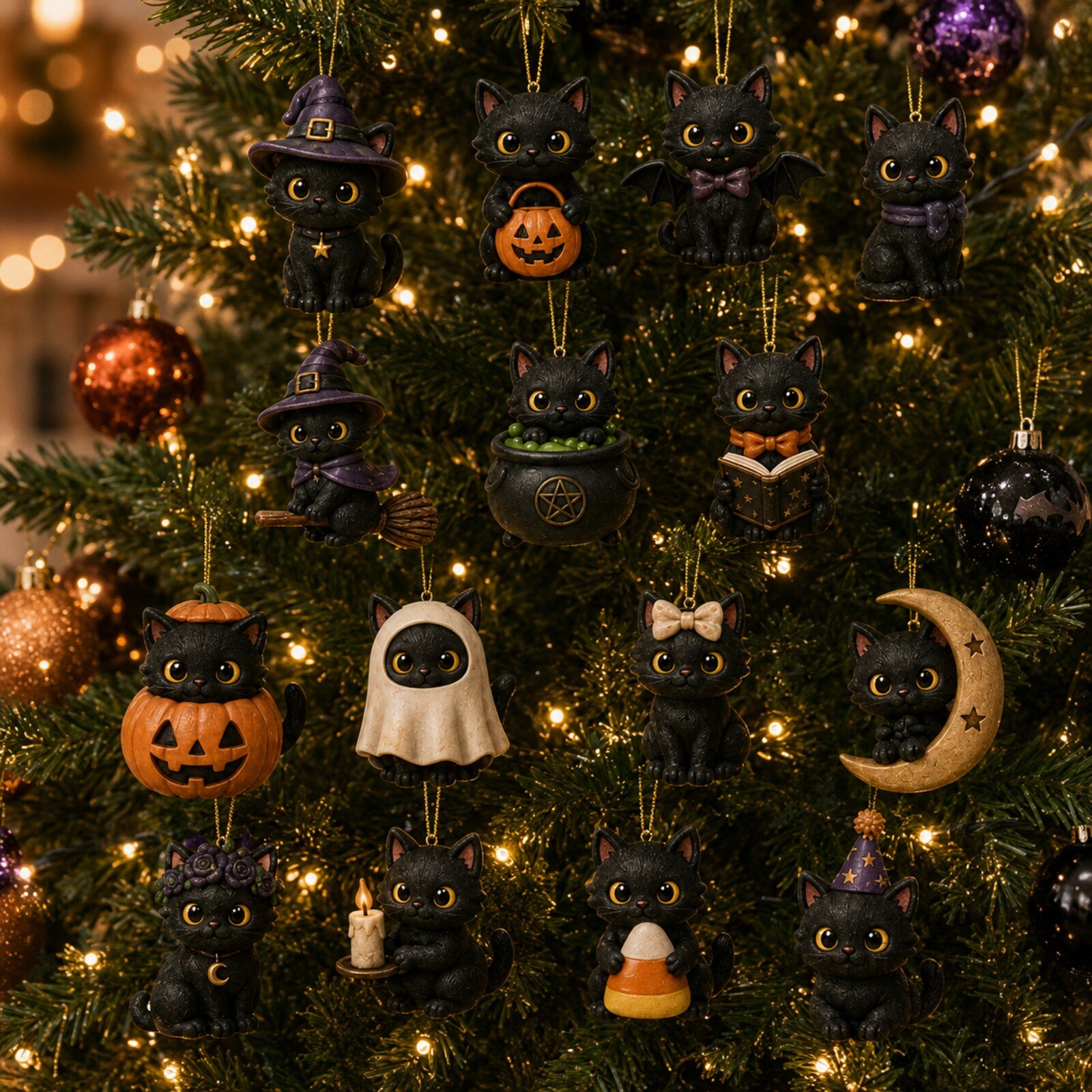 🎃HALLOWEEN KICKOFF 🌙 - Spooky Little Paws Advent Calendar 2026 - 24 Day Spirits Countdown, Acrylic Charms Blind Box - Gift For Cat Lover 🐈