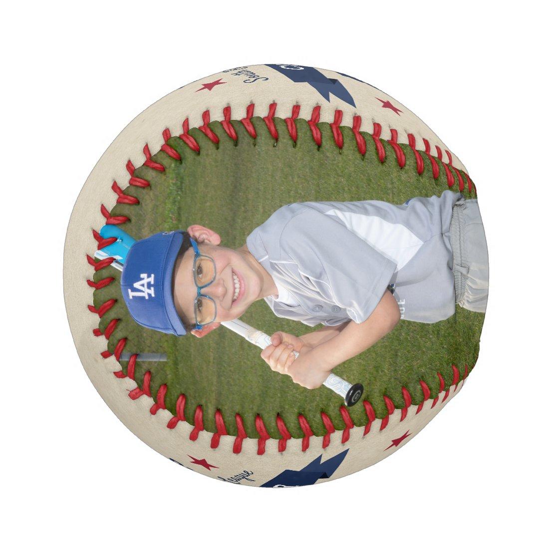 Personalized Player Photo & Number Baseball And Softball