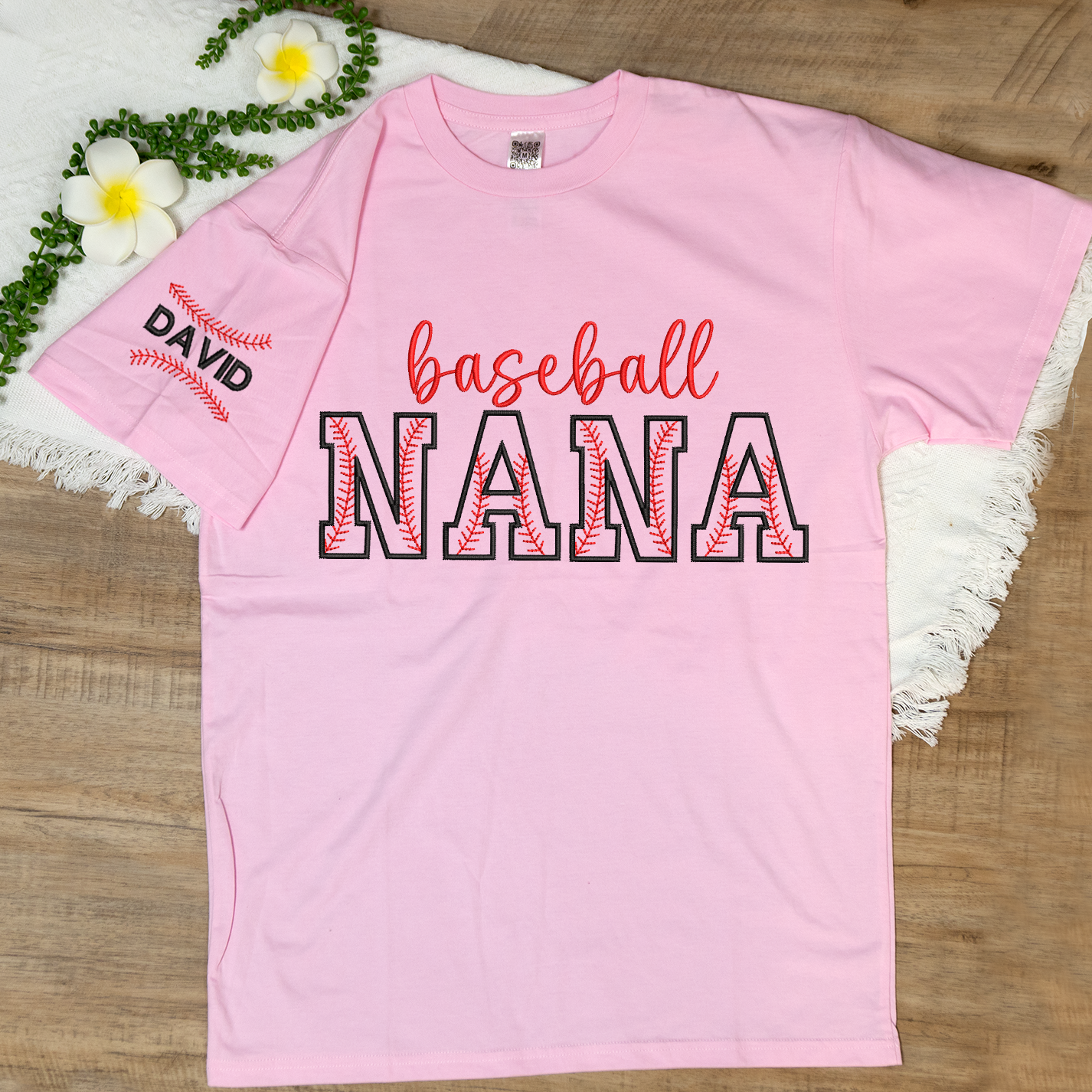 Custom Embroidered Nana Baseball T-Shirt