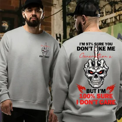 I'm 100% Sure I Don't Care T-shirt, Generation X 2 Side T-shirt, Custom Year Of Birth Sweatshirt, Unisex Hoodie