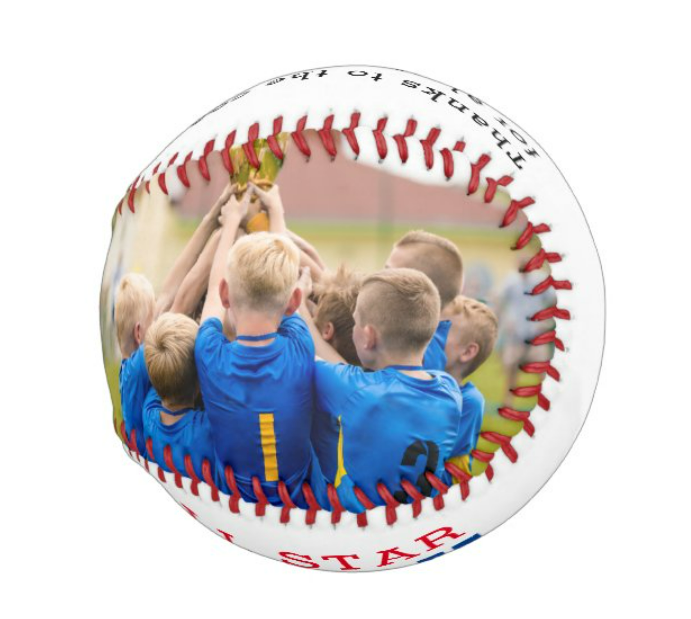 COACH Thank You 2 Photo Personalized Custom Baseball And Softball