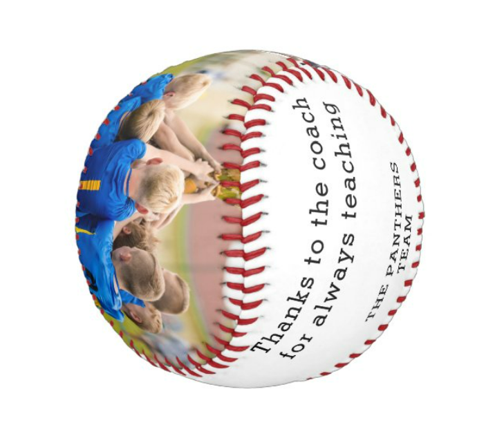 COACH Thank You 2 Photo Personalized Custom Baseball And Softball