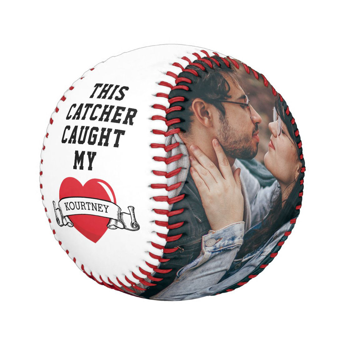 Boyfriend Catcher!  Personalized Boyfriend Photo Baseball And Softball