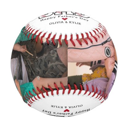 Team Dad Father's Day Custom Photo Baseball And Softball