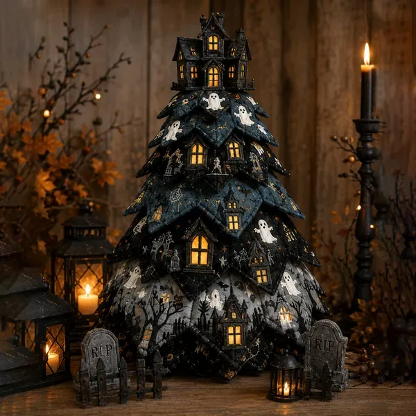 🎃 DIY Halloween Quilted Fabric Tree Kit