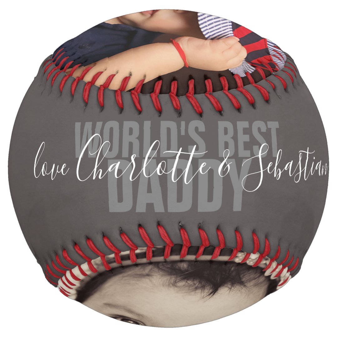 Happy Fathers Day Personalized Worlds Best Daddy Baseball And Softball