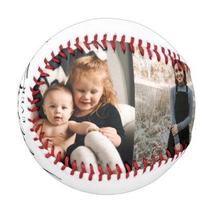 Best Grandpa Ever Script Fathers Day Photo Collage Baseball And Softball