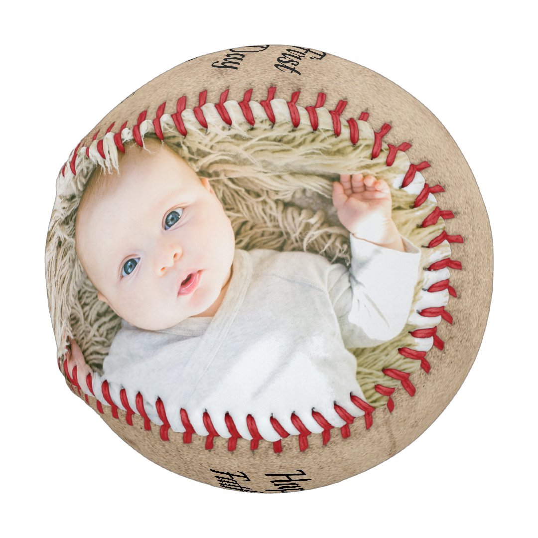 Happy First Fathers Day Personalized One of a Kind Baseball And Softball