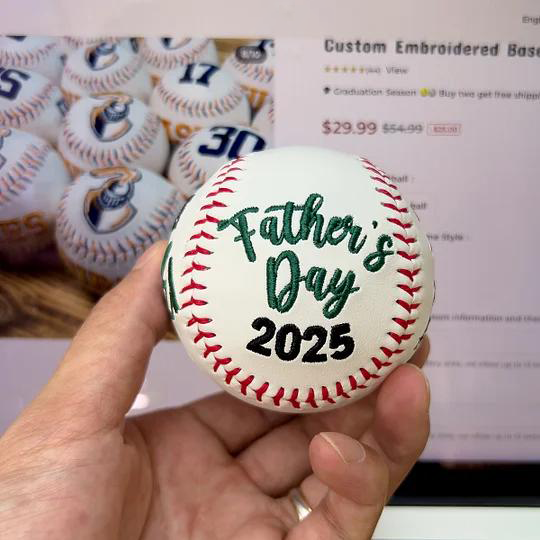 Custom Embroidered Father's Day Baseball & Softball, Gift for DAD