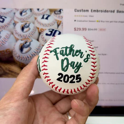 Custom Embroidered Father's Day Baseball & Softball, Gift for DAD
