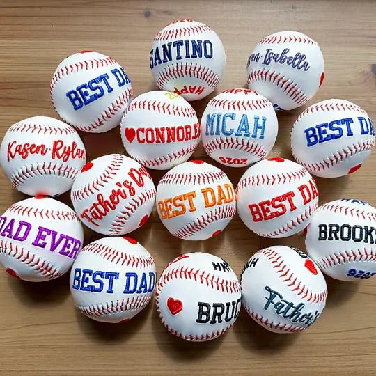 Custom Embroidered Father's Day Baseball & Softball, Gift for DAD