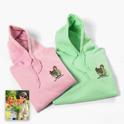 Mom's Masterpiece - Custom Colored Embroidery Hoodie