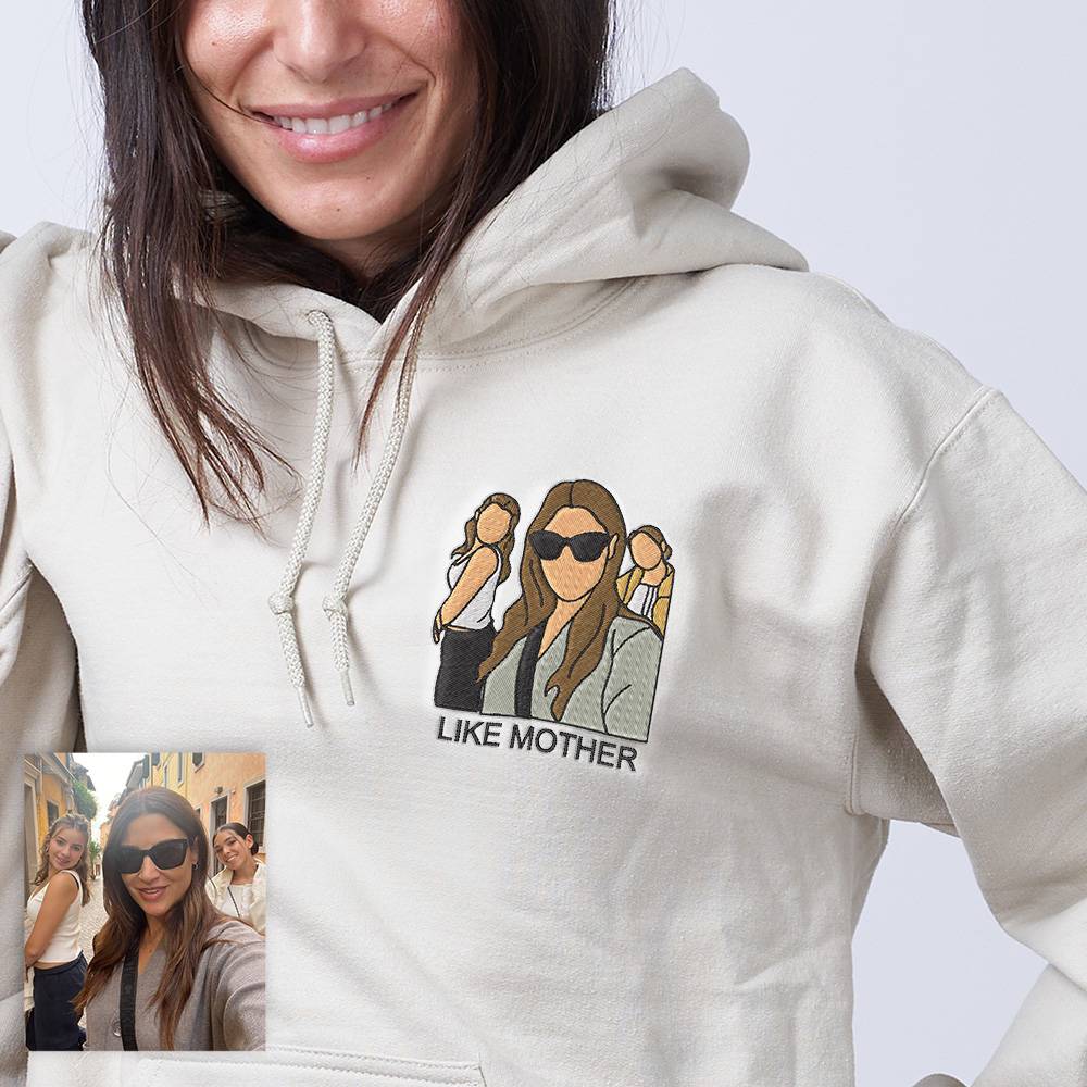 Mom's Masterpiece - Custom Colored Embroidery Hoodie