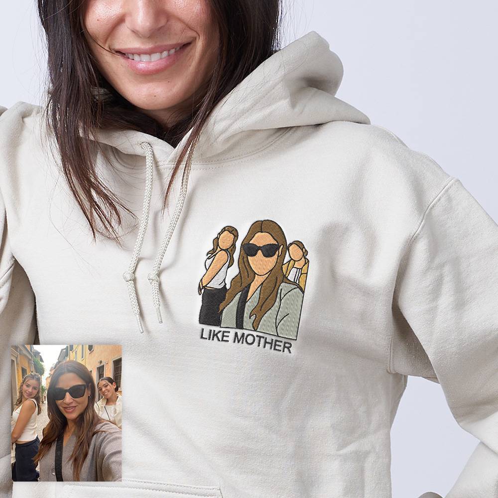 Mom's Masterpiece - Custom Colored Embroidery Hoodie