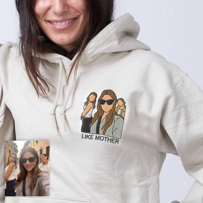 Mom's Masterpiece - Custom Colored Embroidery Hoodie