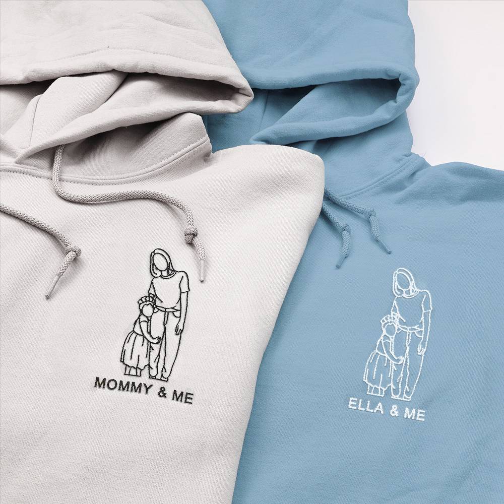 Mom's Masterpiece - Custom Colored Embroidery Hoodie