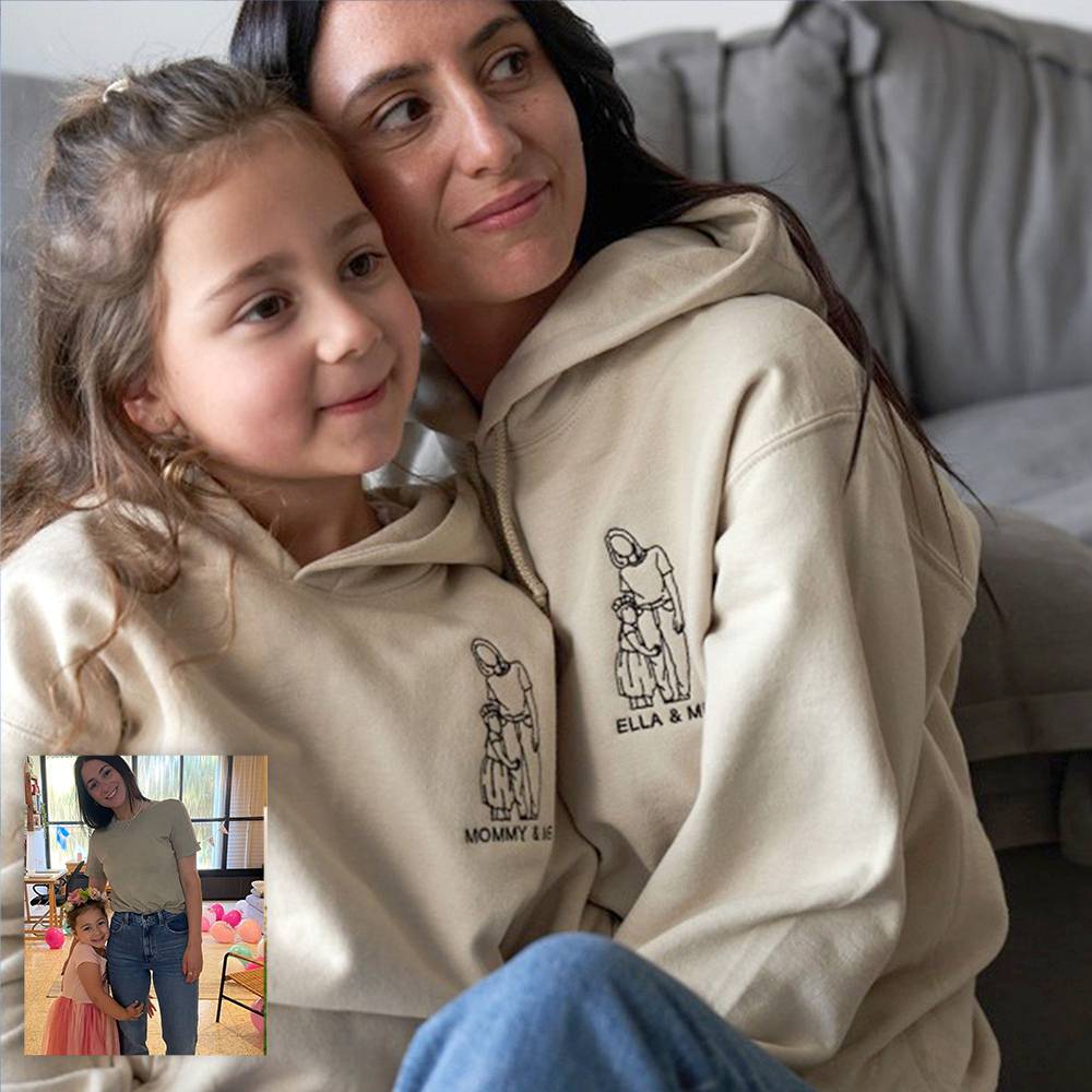 Mom's Masterpiece - Custom Colored Embroidery Hoodie