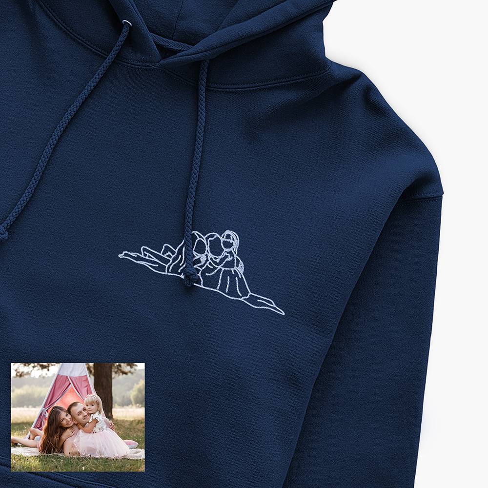 Mom's Masterpiece - Custom Colored Embroidery Hoodie