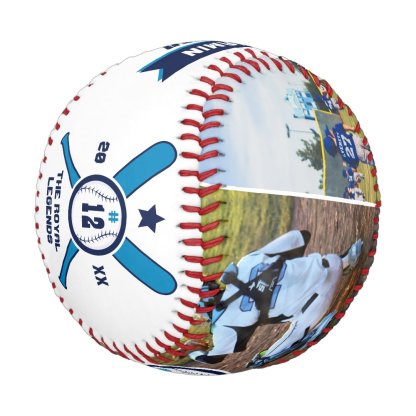 Fun Baseball Player Number & Name Photo Collage