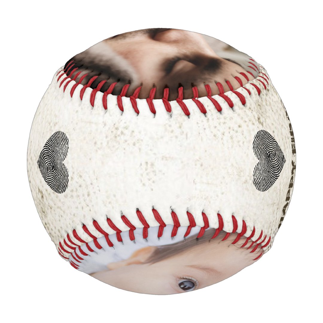 Happy 1st Fathers Day Daddy Photo Collage Keepsake Baseball And Softball